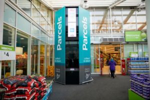 Parcel merchandising system involves Asda Trafford Park